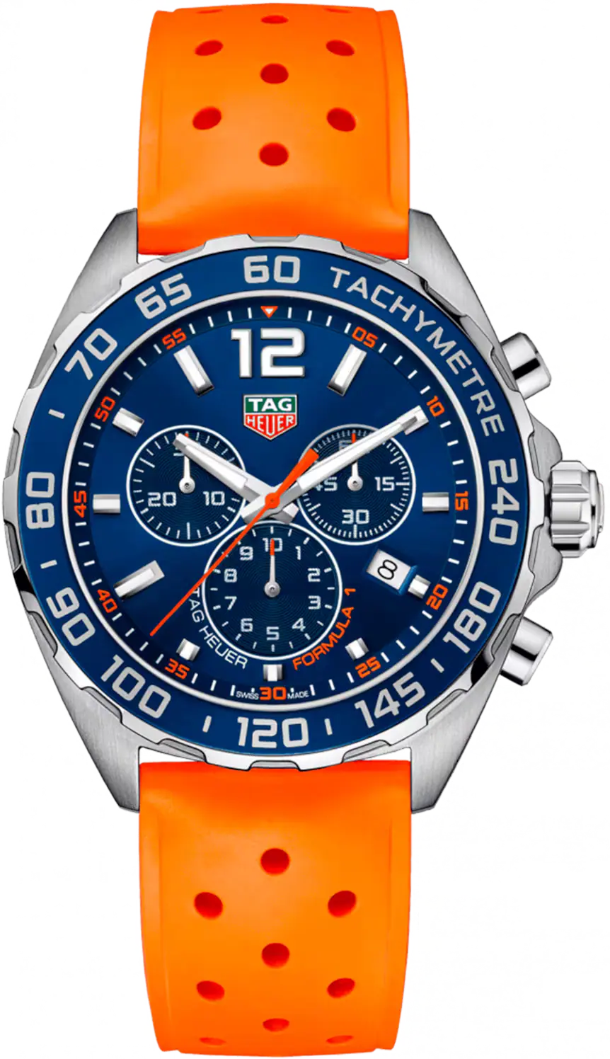 TAG Heuer Formula 1 chronograph with orange rubber strap